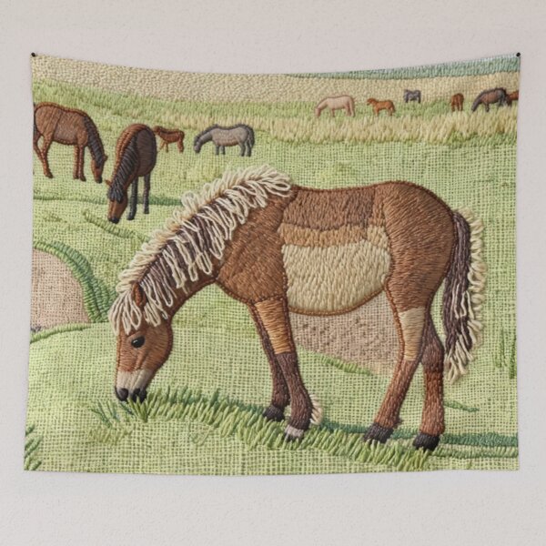Item preview, Dartmoor Ponies at Rest(photography + AI) designed and sold by artsmeow.
