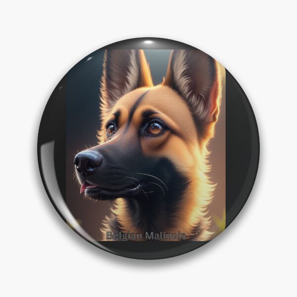 Item preview, Portrait of a Belgian Malinois in Warm Sunset Light designed and sold by KJ-Books.