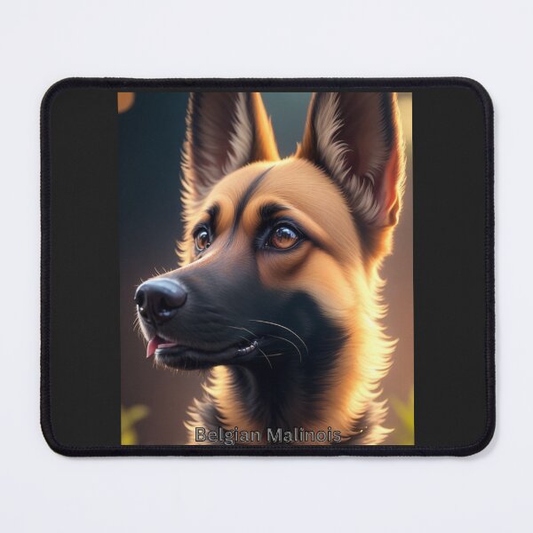 Item preview, Portrait of a Belgian Malinois in Warm Sunset Light designed and sold by KJ-Books.