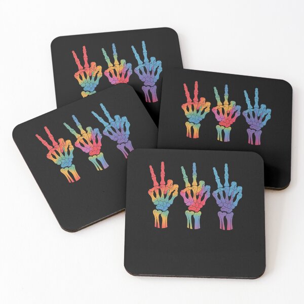 Item preview, Skeleton Rock Hand LGBT-Q Cool Rainbow Flag Gay Pride Ally designed and sold by marcusry.