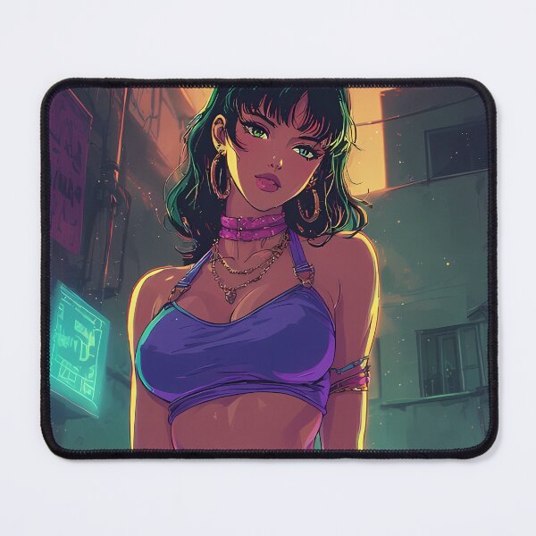Item preview, A stylish young woman in a purple crop top and high-waisted shorts designed and sold by Innercosmic.