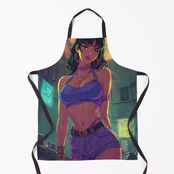 Item preview, A stylish young woman in a purple crop top and high-waisted shorts designed and sold by Innercosmic.