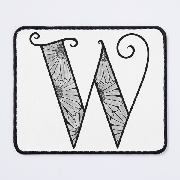 Item preview, Sunflower Inspired Letter W designed and sold by SSN-ART.