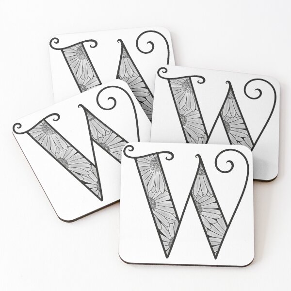 Item preview, Sunflower Inspired Letter W designed and sold by SSN-ART.