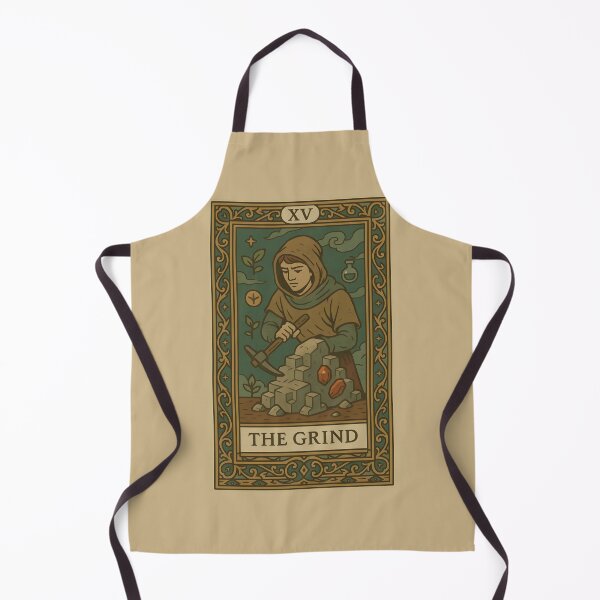 Item preview, The Grind – RPG Tarot Card | Miner & Gems Vintage Fantasy designed and sold by VoidBloom Studio.