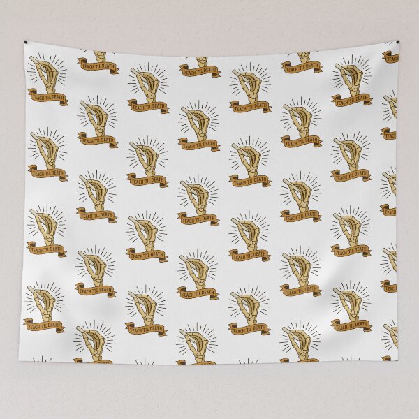 Item preview, Teach ’Til Death – Vintage Skeleton Teacher Design designed and sold by ClassroomInk.