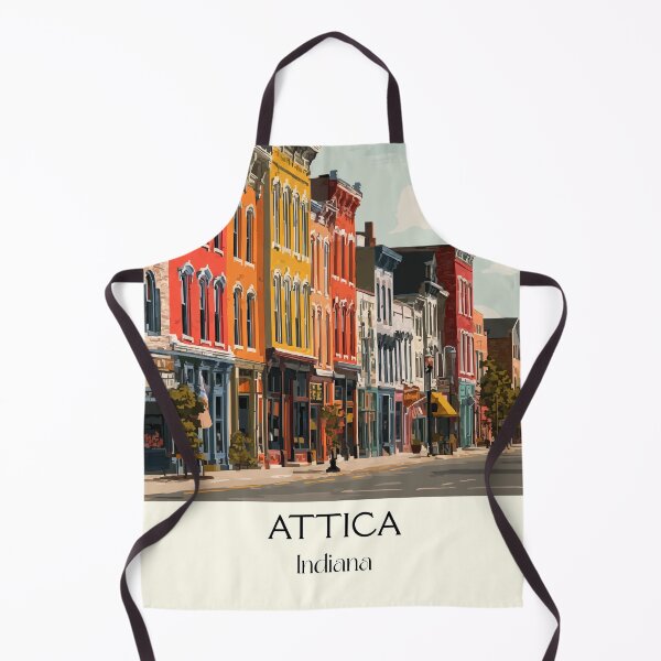 Item preview, Attica Indiana Downtown | Historic Main Street Art Poster designed and sold by TuncGK.