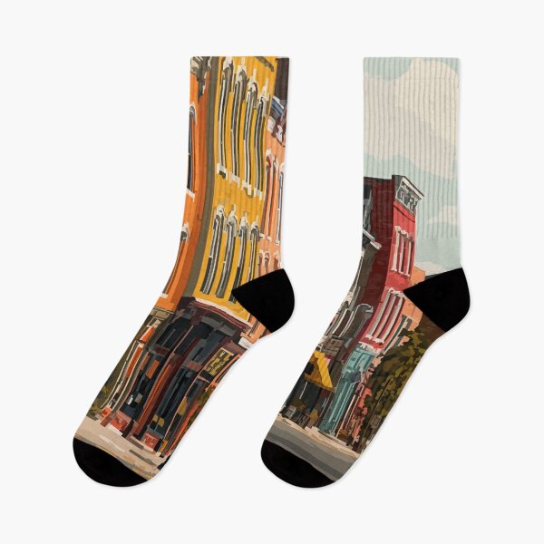 Item preview, Attica Indiana Downtown | Historic Main Street Art Poster designed and sold by TuncGK.