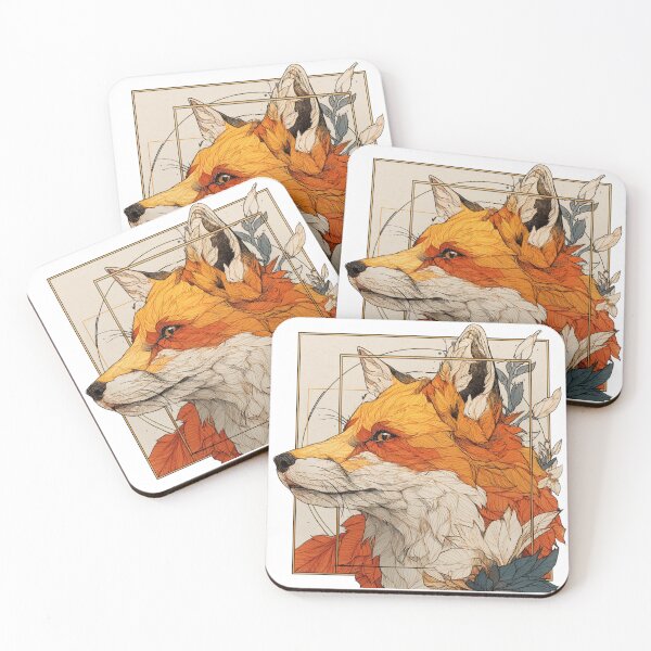 Item preview, Art nouveau fox designed and sold by MendaciousMina.