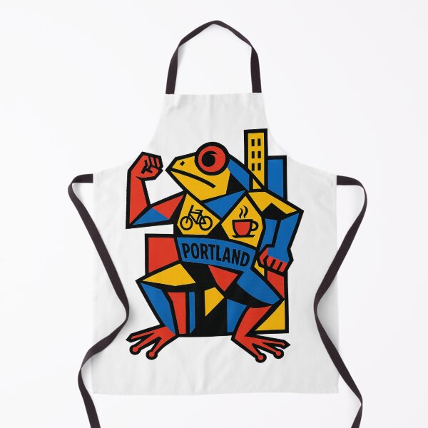 Item preview, Geometric Portland Frog City Icons T-Shirt Defiant Sticker designed and sold by GeniePixel.