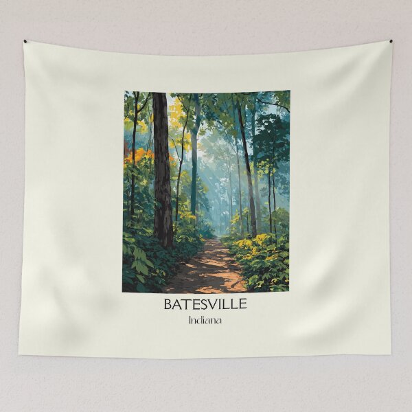 Item preview, Batesville Indiana Forest Path | Woodland Trail Art Poster designed and sold by TuncGK.