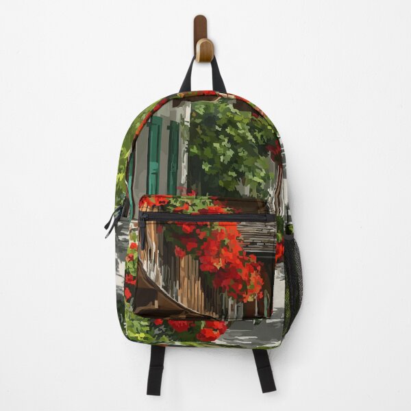 Item preview, Berne Indiana Swiss Village | Flower-Lined Street Poster designed and sold by TuncGK.