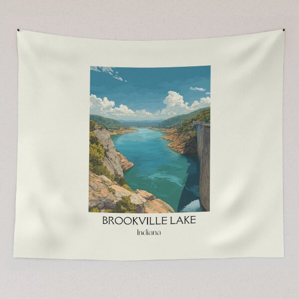 Item preview, Brookville Lake Indiana Overlook | Reservoir Scenery Poster designed and sold by TuncGK.