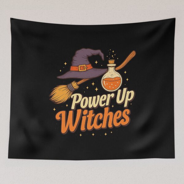 Item preview, Power Up Witches - Retro Halloween Magic Design designed and sold by MasCorner.