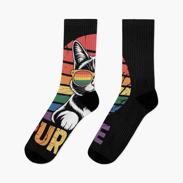 Item preview, Purride Ally Cat LGBTQ+ Rainbow Animal Lover Man Woman Trans designed and sold by DrewLeuschke.