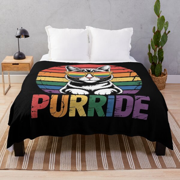 Item preview, Purride Ally Cat LGBTQ+ Rainbow Animal Lover Man Woman Trans designed and sold by DrewLeuschke.