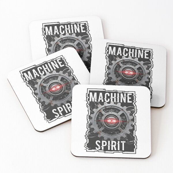 Item preview, Machine Spirit: Industrial Gear with Glowing Red Cyber Eye designed and sold by DailyVibesMerch.