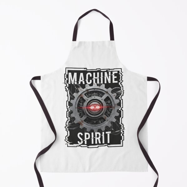 Item preview, Machine Spirit: Industrial Gear with Glowing Red Cyber Eye designed and sold by DailyVibesMerch.