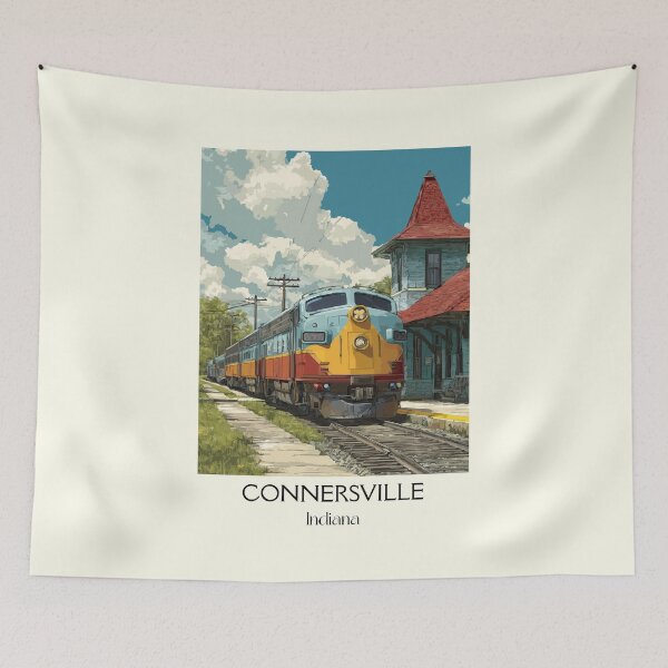 Item preview, Connersville Indiana Historic Train | Scenic Railroad Poster designed and sold by TuncGK.