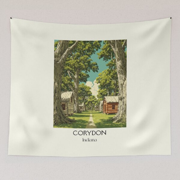 Item preview, Corydon Indiana First State Capitol | Historic Town Poster designed and sold by TuncGK.
