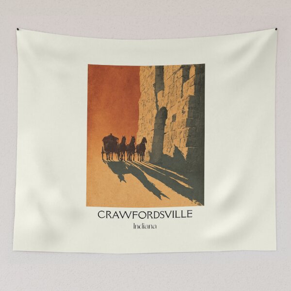 Item preview, Crawfordsville Indiana Historic Alley | Shadow Art Poster designed and sold by TuncGK.