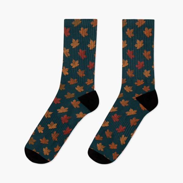 Item preview, Sugar Maple Leaves (Dark Teal) designed and sold by Lunette Nightingale.