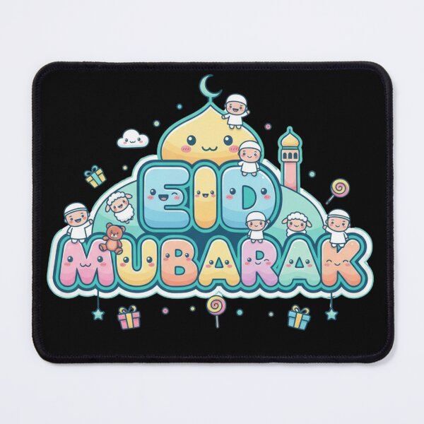 Item preview, Cute Eid Mubarak Cartoon Design | Kawaii Islamic Celebration Art designed and sold by D-Islamic.