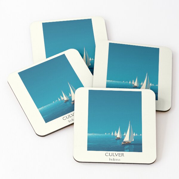 Item preview, Culver Indiana Sailboats | Lake Maxinkuckee Art Poster designed and sold by TuncGK.