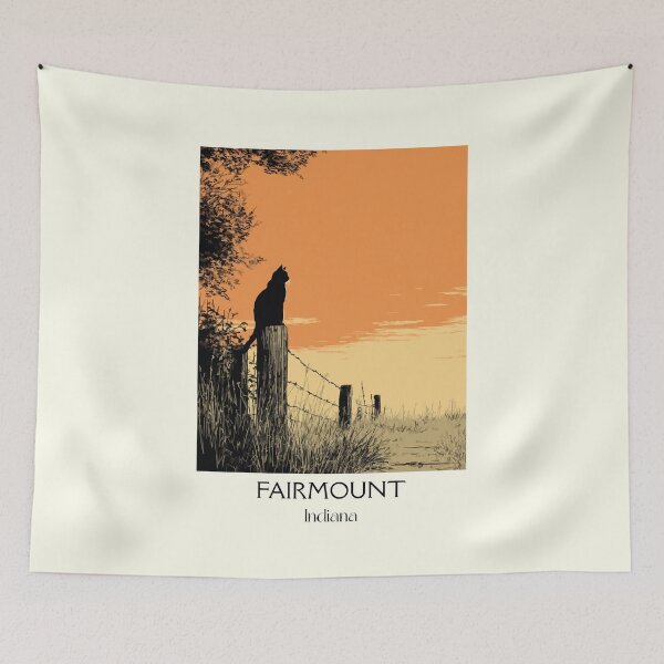 Item preview, Fairmount Indiana Rural Sunset | Barbed Wire Fence Poster designed and sold by TuncGK.