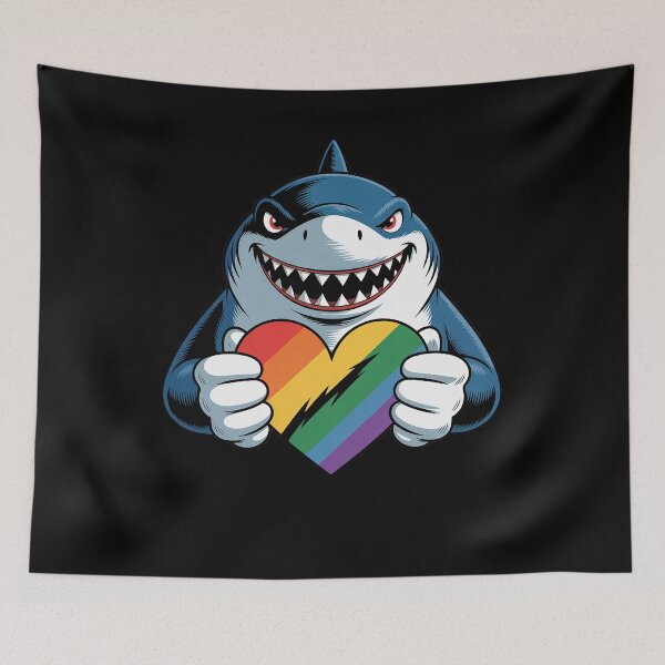Item preview, LGBTQ+ Shark Heart Progressive Pride Flag LGBT LGBTQ designed and sold by RayArmstrong.