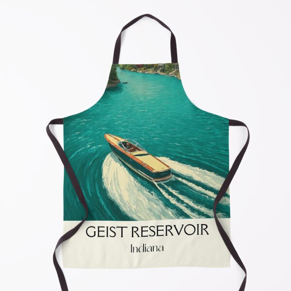 Item preview, Geist Reservoir Indiana Boating | Waterskiing Art Poster designed and sold by TuncGK.