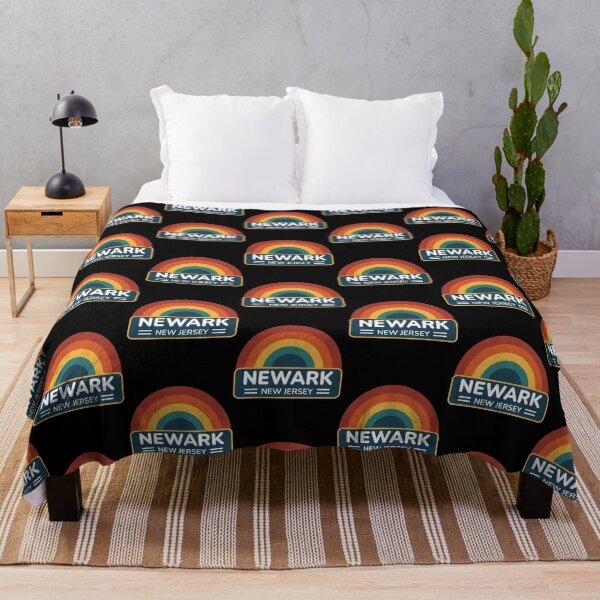 Item preview, Newark New Jersey - Retro Sunset Vintage Rainbow designed and sold by Shape Snip Studio.