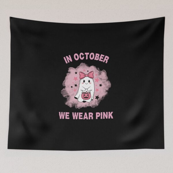Item preview, In October We Wear Pink Halloween designed and sold by MartaDreamCraft ⭐⭐⭐⭐⭐.