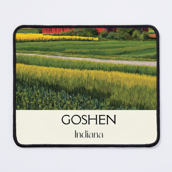Item preview, Goshen Indiana Quilt Barn | Colorful Farm Art Poster designed and sold by TuncGK.