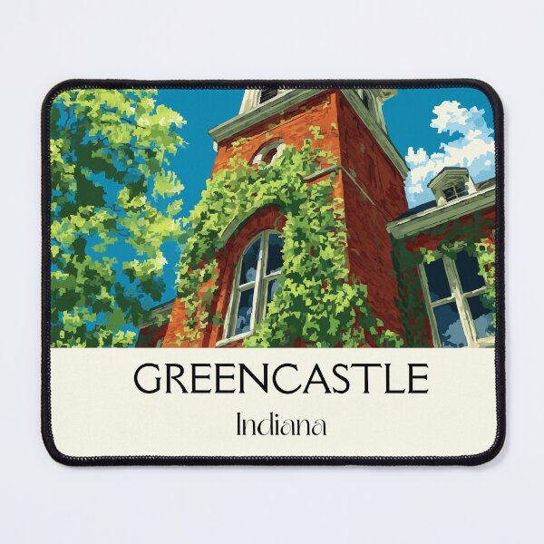 Item preview, Greencastle Indiana University | Campus Bell Tower Poster designed and sold by TuncGK.