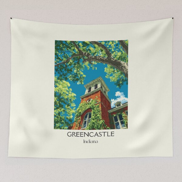 Item preview, Greencastle Indiana University | Campus Bell Tower Poster designed and sold by TuncGK.