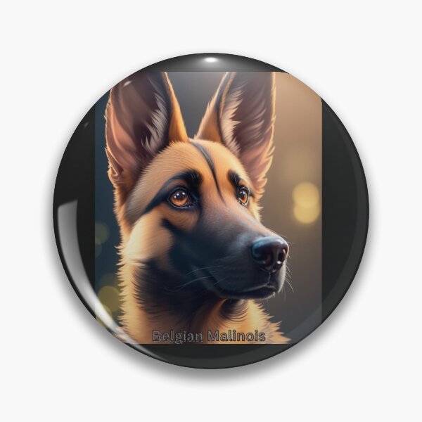 Item preview, Portrait of a Belgian Malinois in Warm Sunset Light designed and sold by KJ-Books.