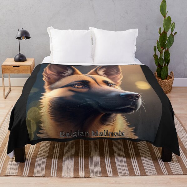 Item preview, Portrait of a Belgian Malinois in Warm Sunset Light designed and sold by KJ-Books.