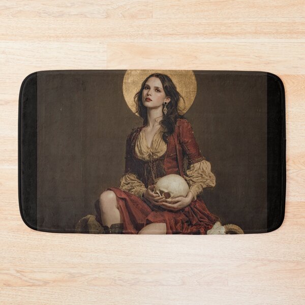 Item preview, Gothic Woman in Red with Rams and Skulls designed and sold by Shannon Hilson.