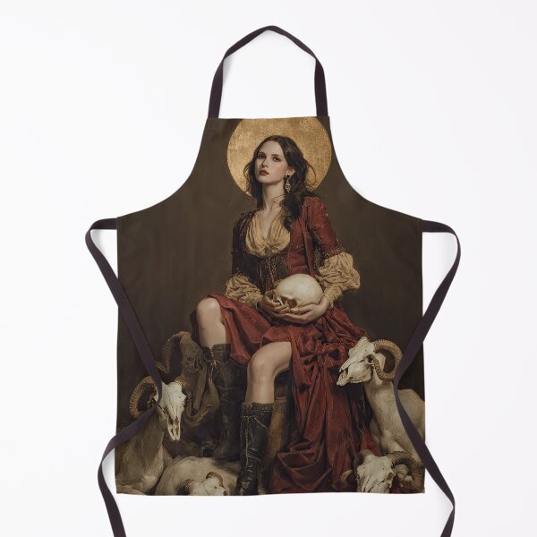 Item preview, Gothic Woman in Red with Rams and Skulls designed and sold by Shannon Hilson.