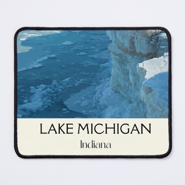 Item preview, Lake Michigan Indiana Dunes | Icy Shoreline Poster designed and sold by TuncGK.