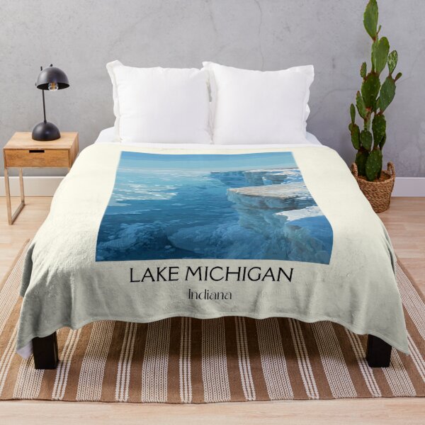 Item preview, Lake Michigan Indiana Dunes | Icy Shoreline Poster designed and sold by TuncGK.