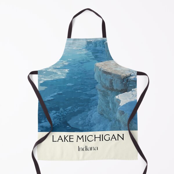 Item preview, Lake Michigan Indiana Dunes | Icy Shoreline Poster designed and sold by TuncGK.