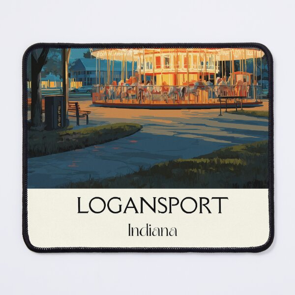 Item preview, Logansport Indiana Carousel | Amusement Park Poster designed and sold by TuncGK.