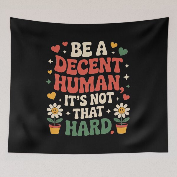 Item preview, LGBT Heart Retro Be A Decent Human It's Not That Hard designed and sold by HaileyRobel.