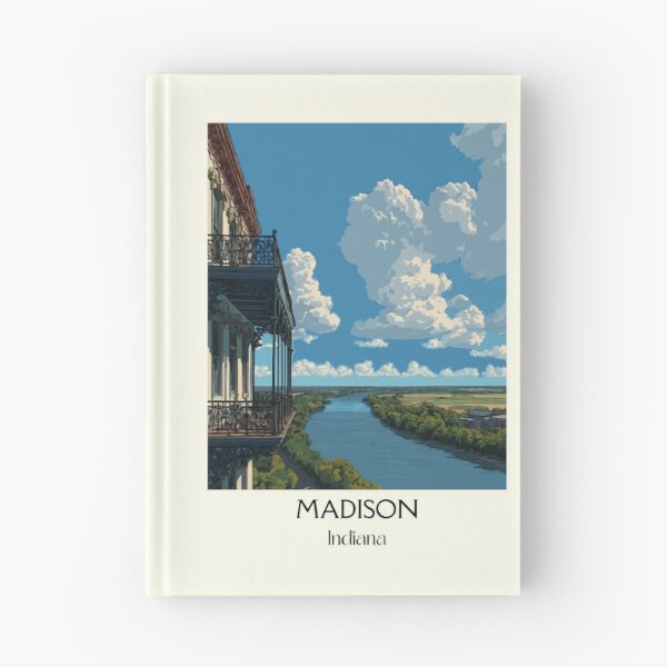 Item preview, Madison Indiana Riverfront | Historic Town Poster designed and sold by TuncGK.