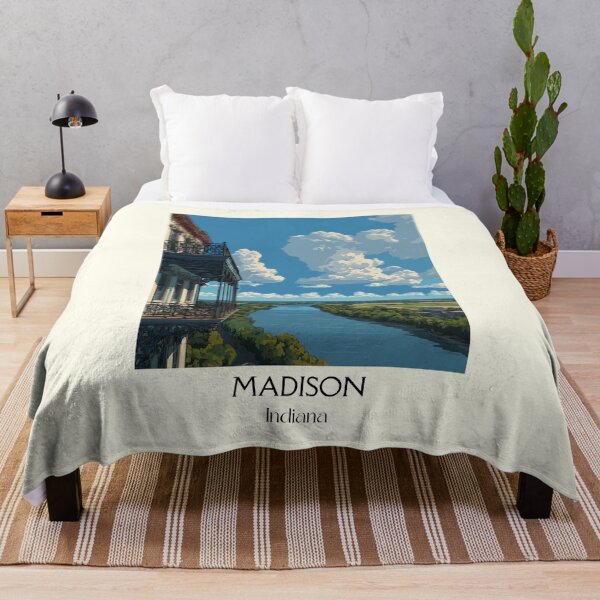 Item preview, Madison Indiana Riverfront | Historic Town Poster designed and sold by TuncGK.