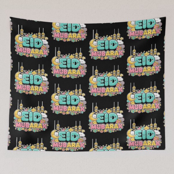 Item preview, Kawaii Eid Mubarak Design | Cute Islamic Festival Illustration designed and sold by D-Islamic.