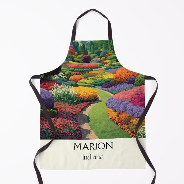 Item preview, Marion Indiana Flower Garden | Colorful Garden Poster designed and sold by TuncGK.