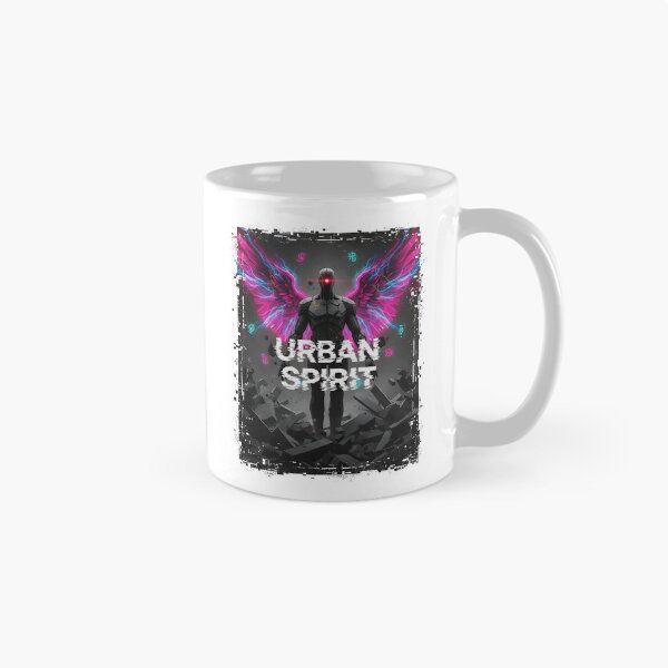 Item preview, Urban Spirit: Cyberpunk Angel with Neon Electric Wings designed and sold by DailyVibesMerch.
